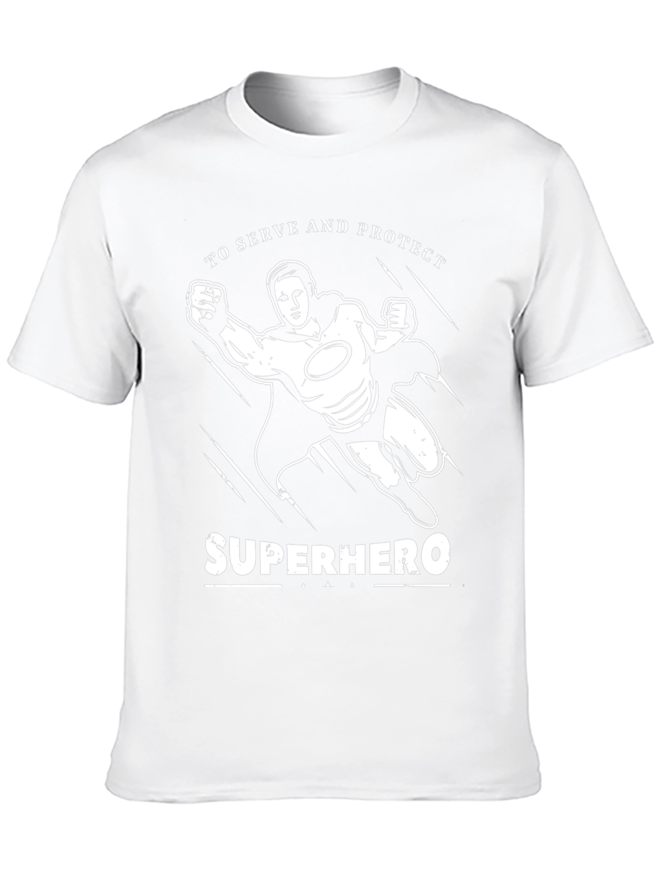 Superhero To Serve and Protect Black Graphic T-Shirt