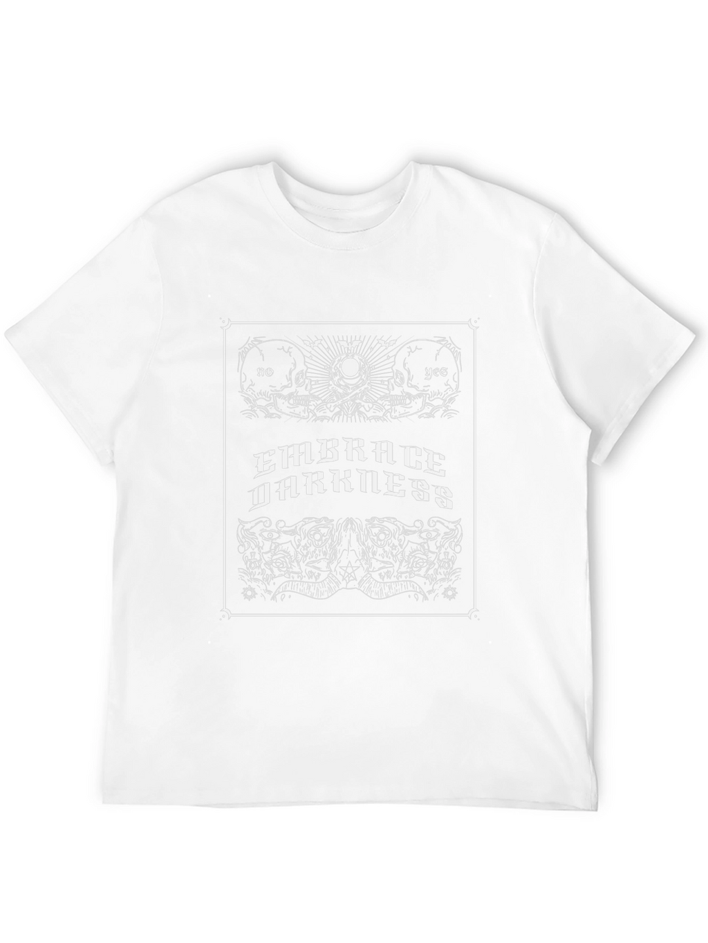 Embrace Darkness Graphic T-Shirt - Skull Design