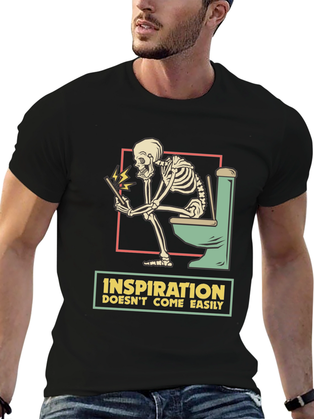 Inspiration Skeleton T-Shirt - Humor Tee