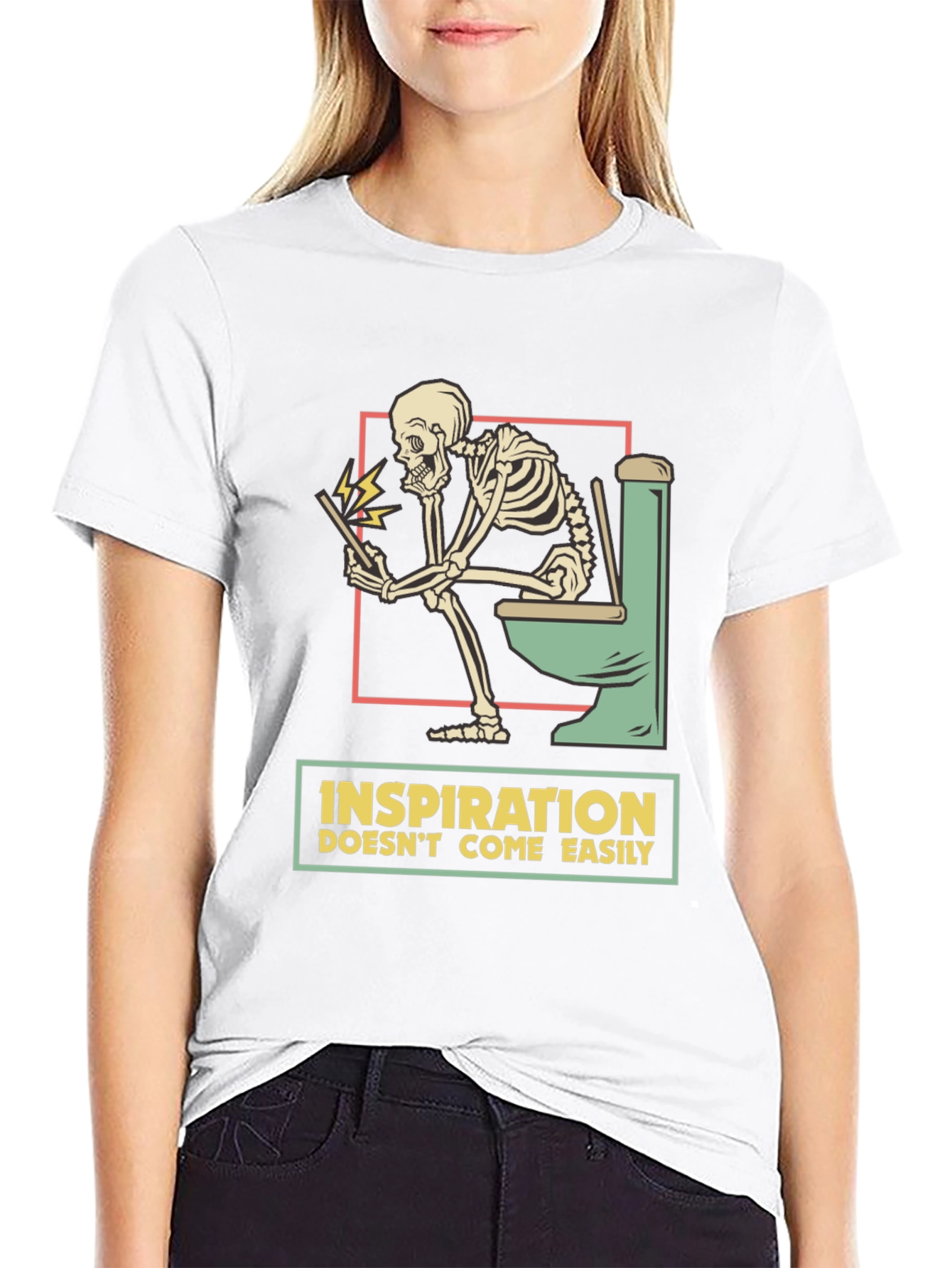 Inspiration Skeleton T-Shirt - Humor Tee