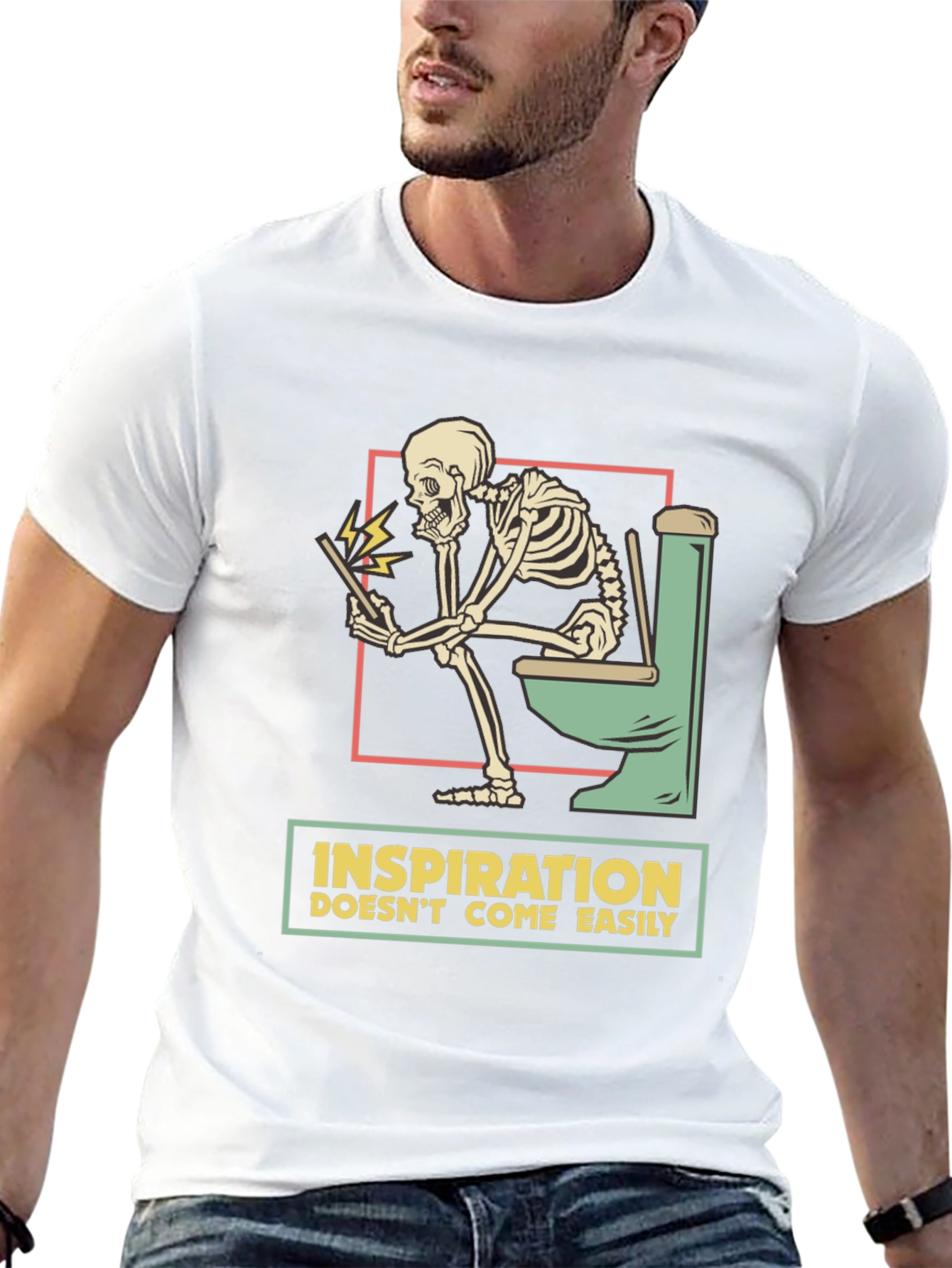 Inspiration Skeleton T-Shirt - Humor Tee