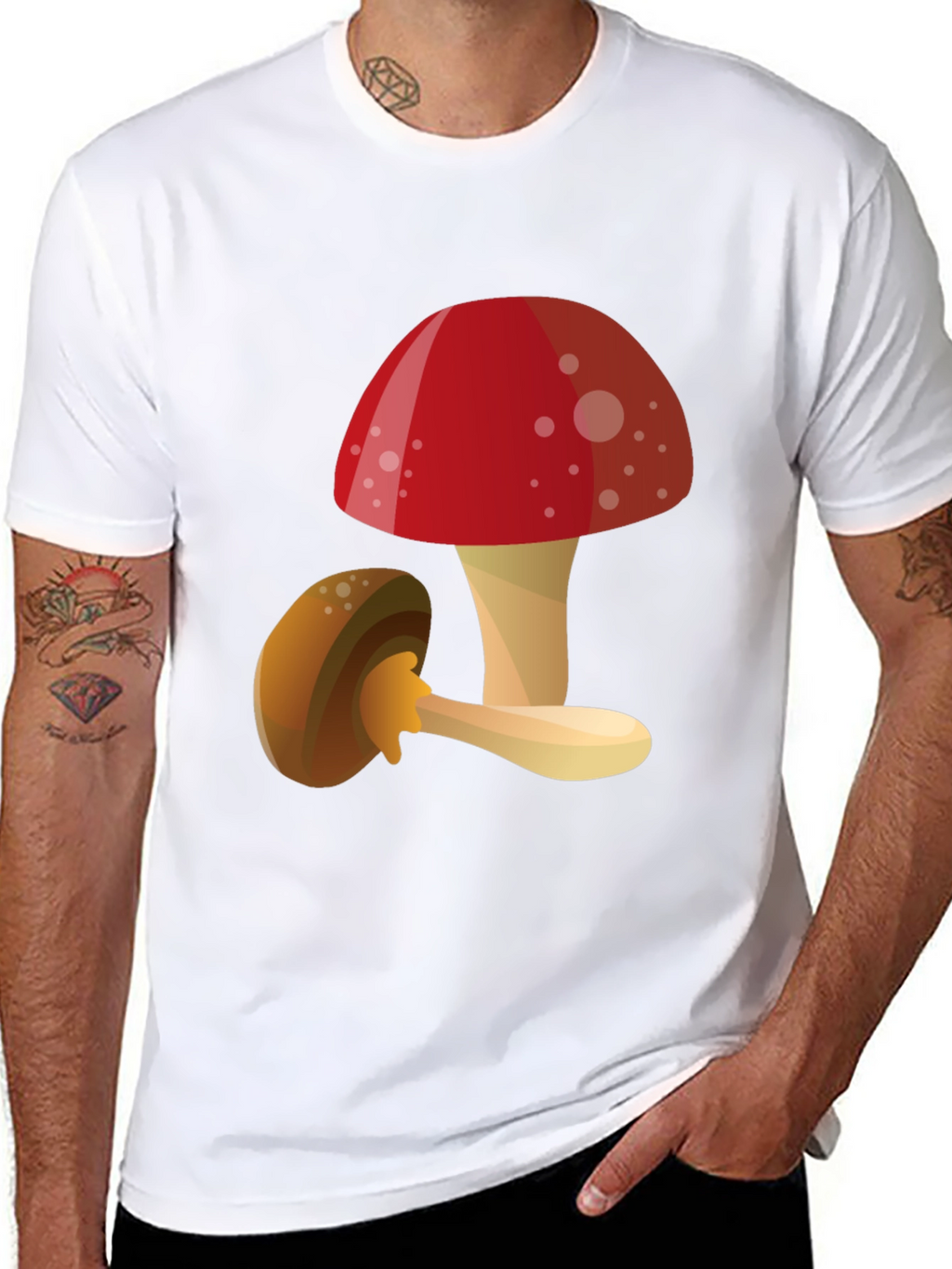Mushroom Graphic T-Shirt - Funky Casual Tee
