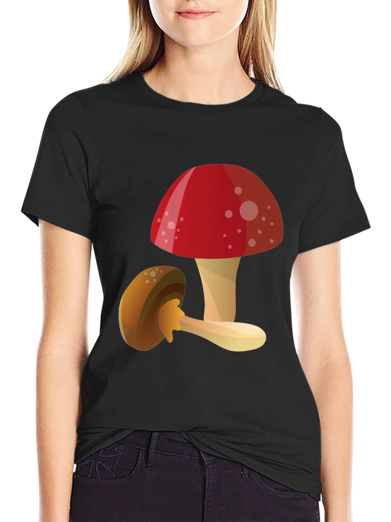 Mushroom Graphic T-Shirt - Funky Casual Tee