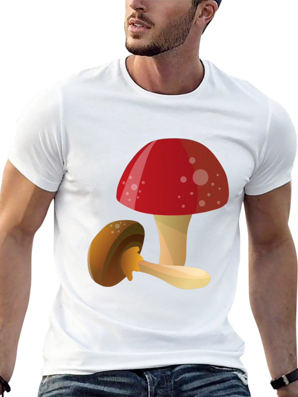 Mushroom Graphic T-Shirt - Funky Casual Tee