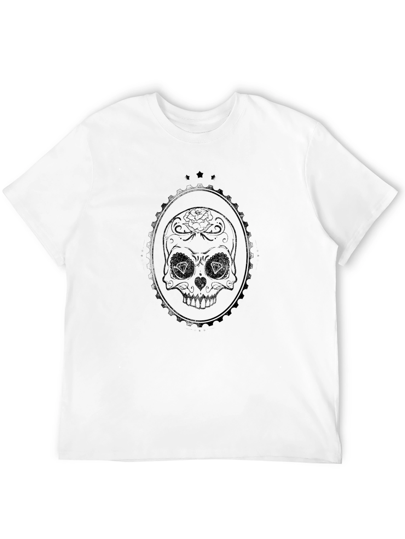 Black Skull Graphic Tee - Mens Short Sleeve