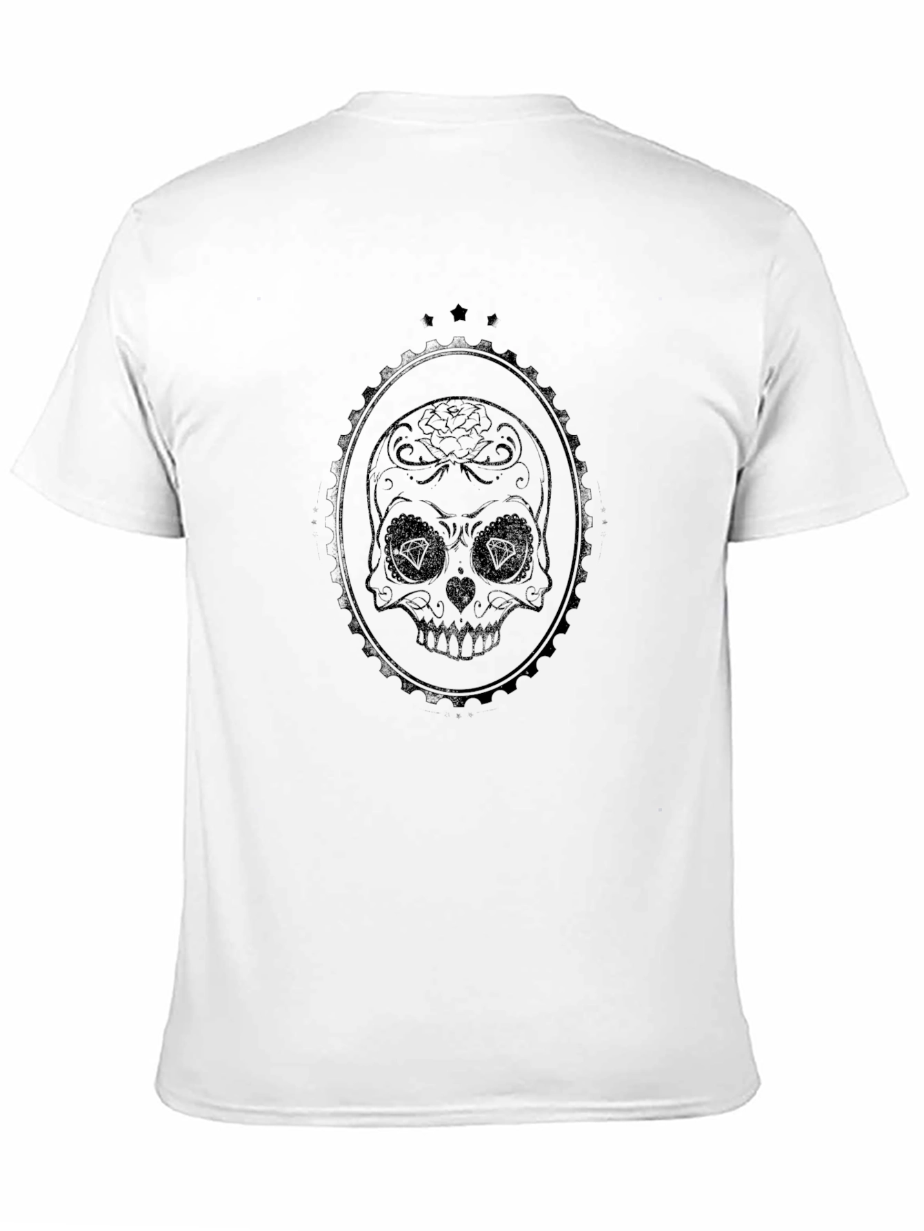 Black Skull Graphic Tee - Mens Short Sleeve