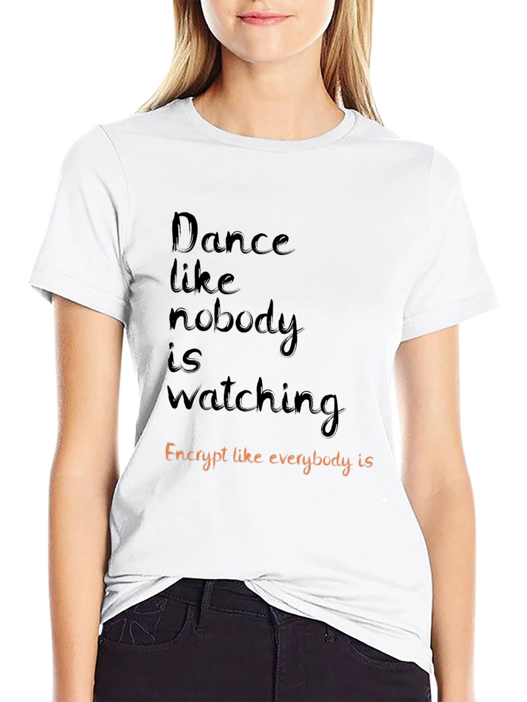 Dance and Encrypt Graphic Tee - Black