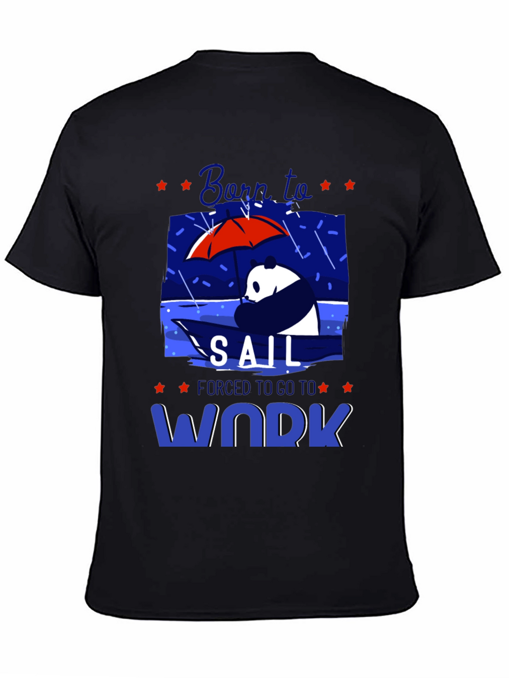 Born to Sail T-Shirt Panda Graphic Tee