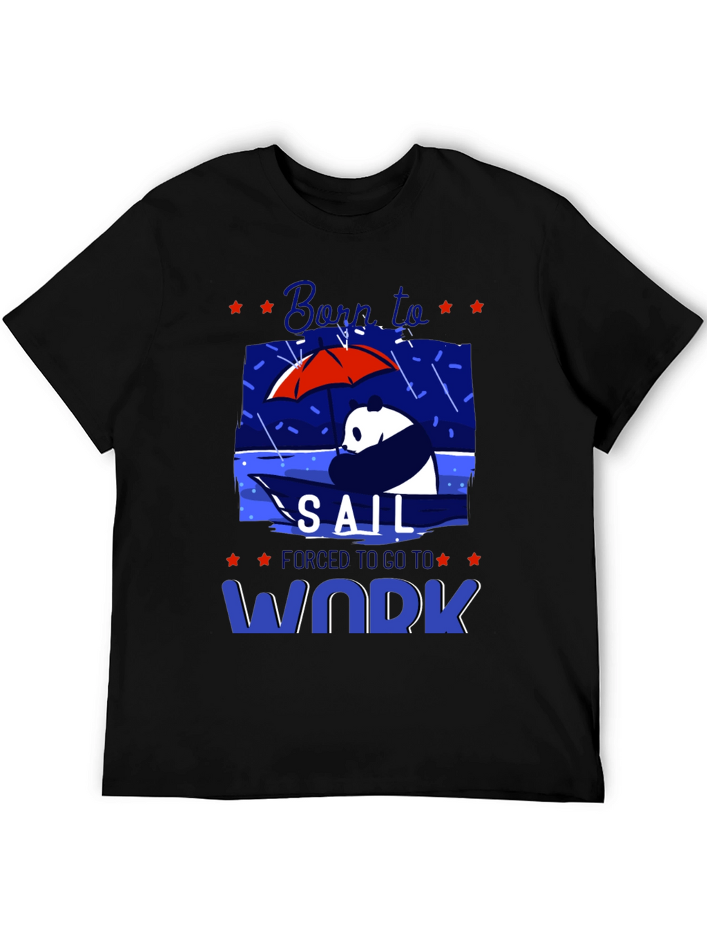 Born to Sail T-Shirt Panda Graphic Tee