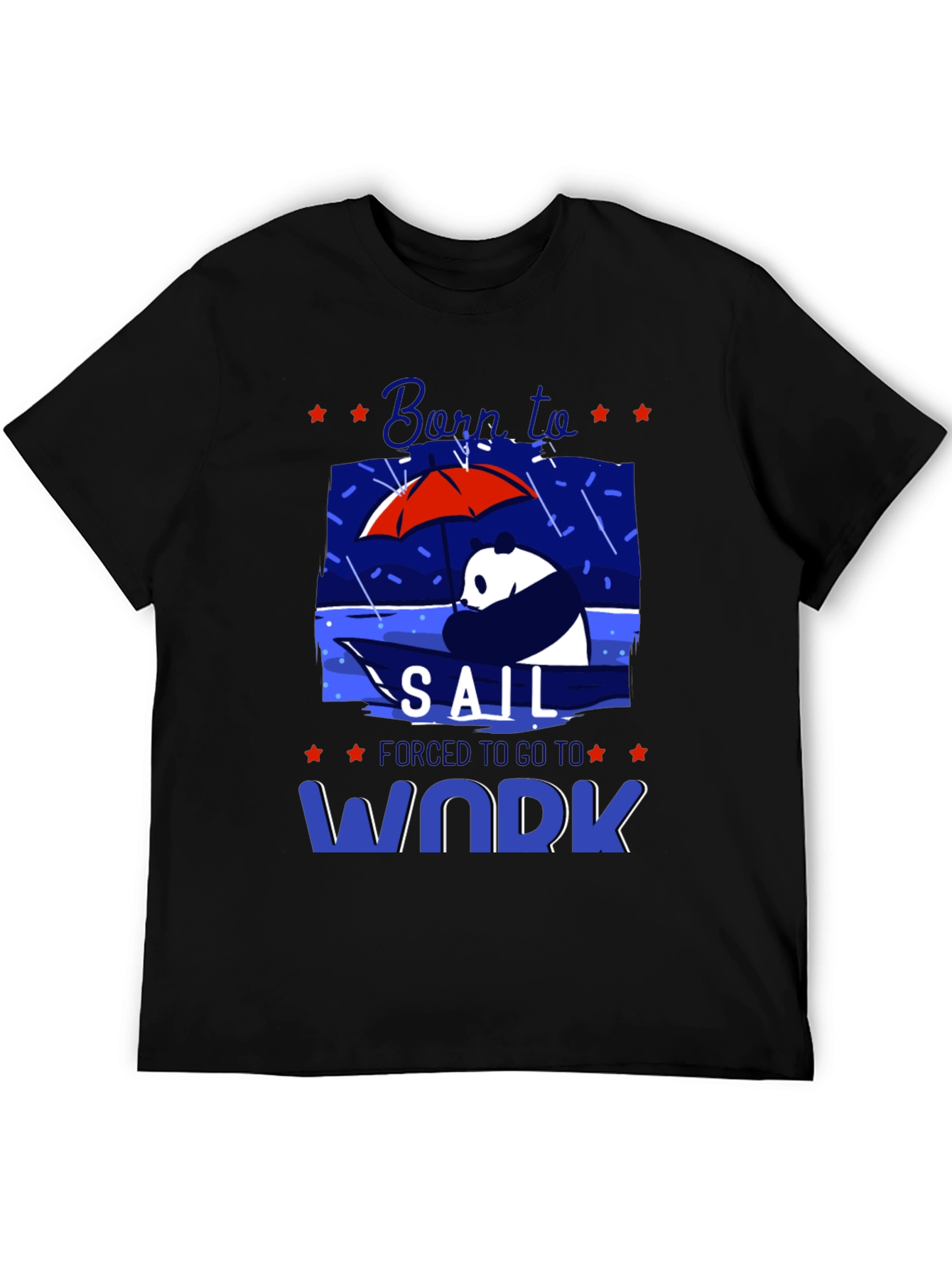 Born to Sail T-Shirt Panda Graphic Tee
