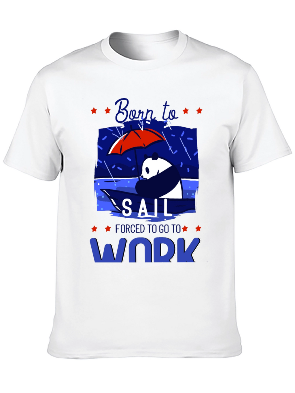 Born to Sail T-Shirt Panda Graphic Tee