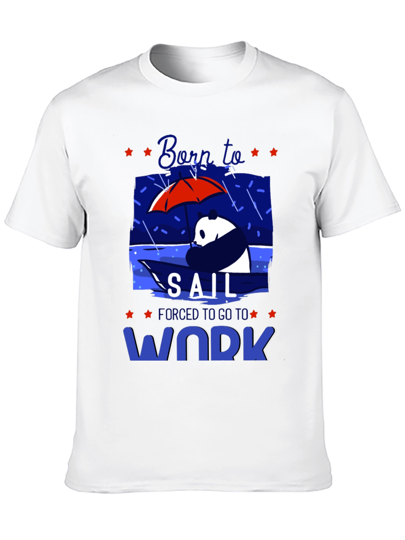 Born to Sail T-Shirt Panda Graphic Tee