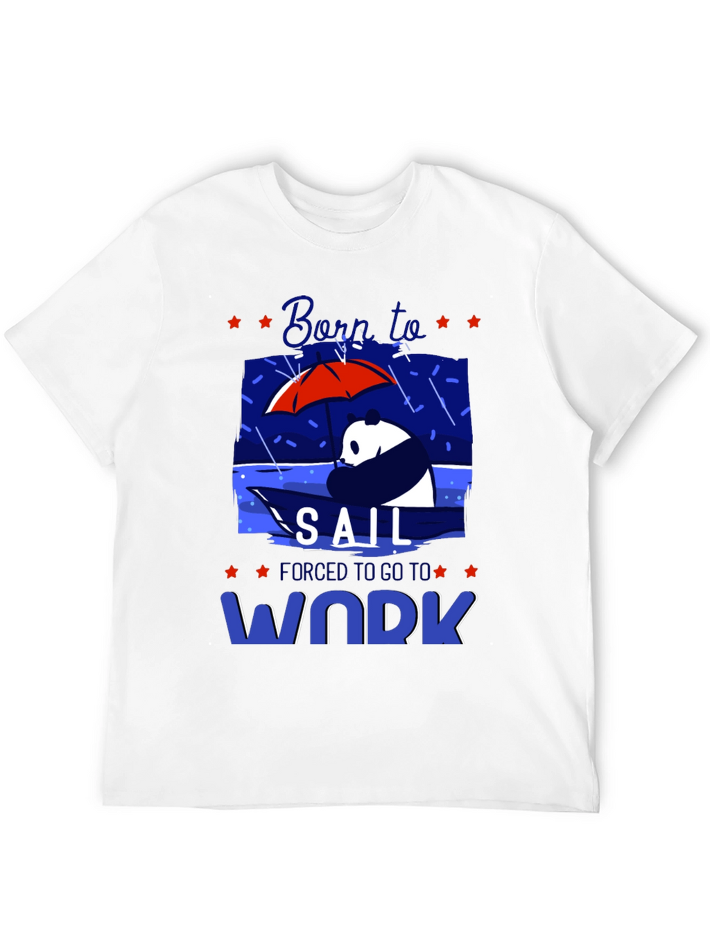 Born to Sail T-Shirt Panda Graphic Tee