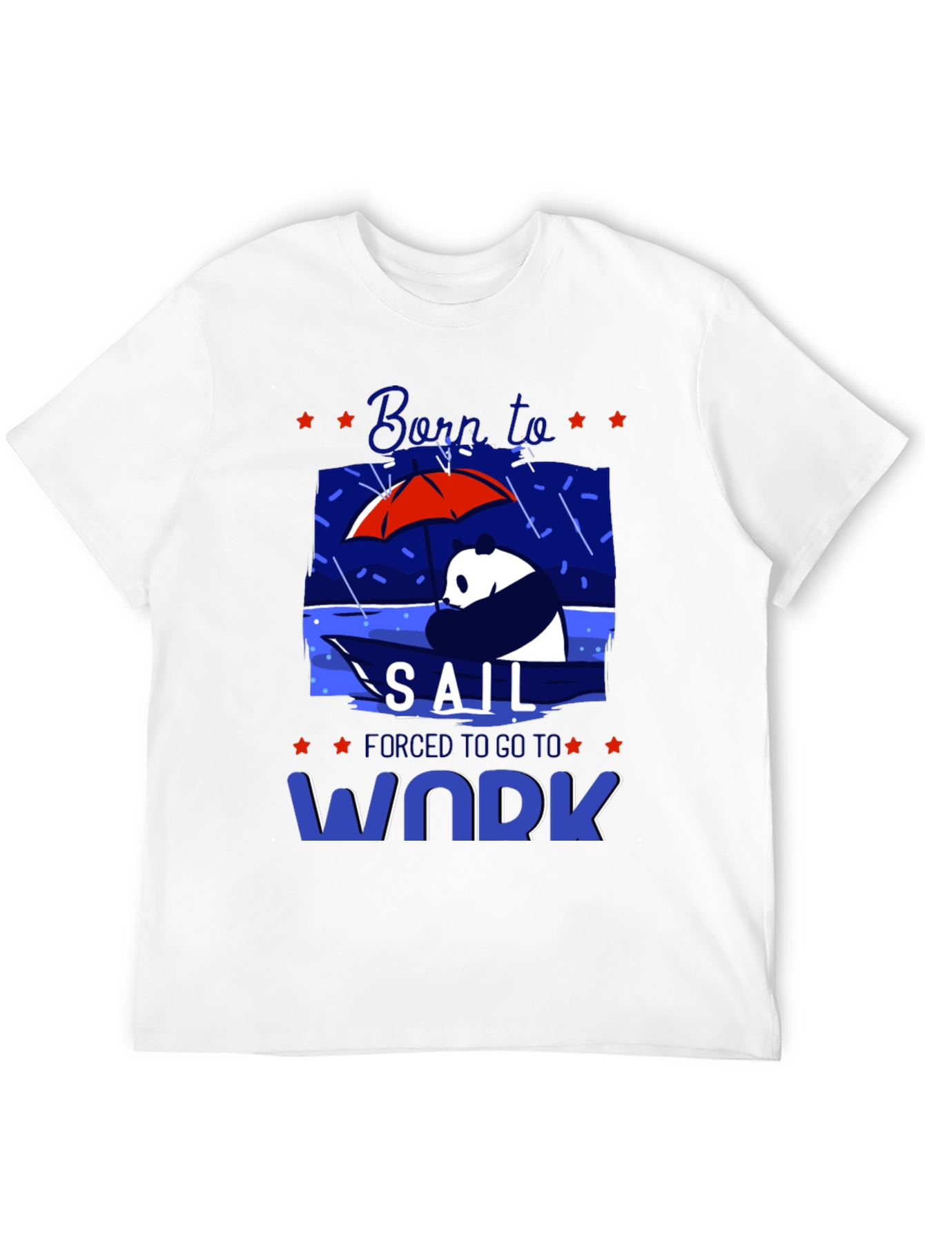Born to Sail T-Shirt Panda Graphic Tee