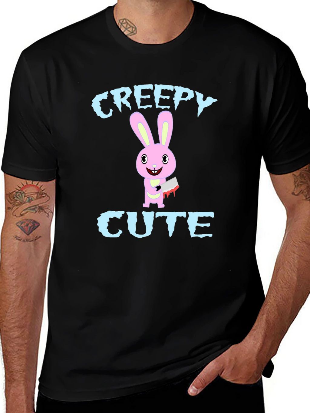 Creepy Cute Rabbit Graphic T-Shirt