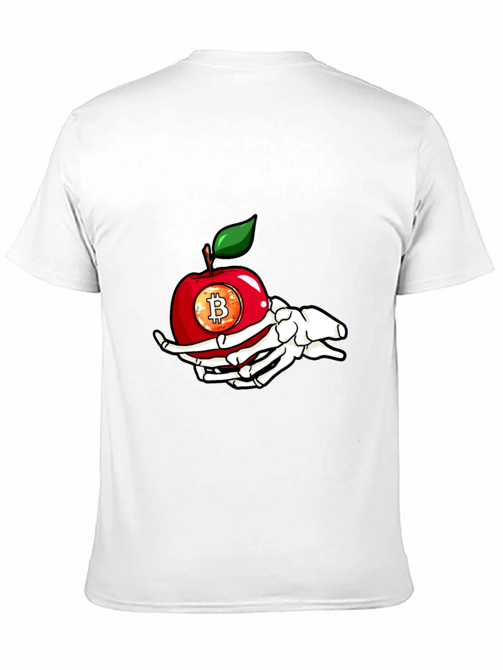 Bitcoin Apple Skeleton Hand T-Shirt