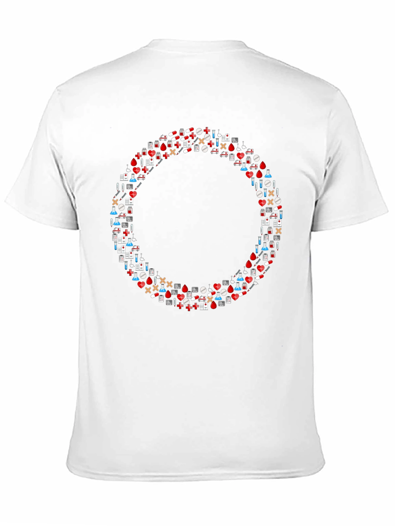 Medical Symbol Circle Black T-Shirt