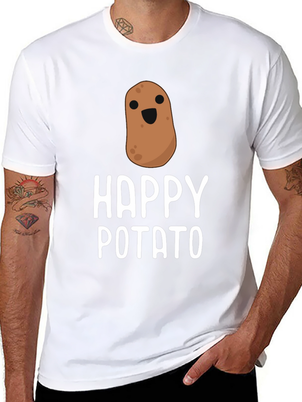 Happy Potato Graphic Tee - Unisex Funny T-Shirt