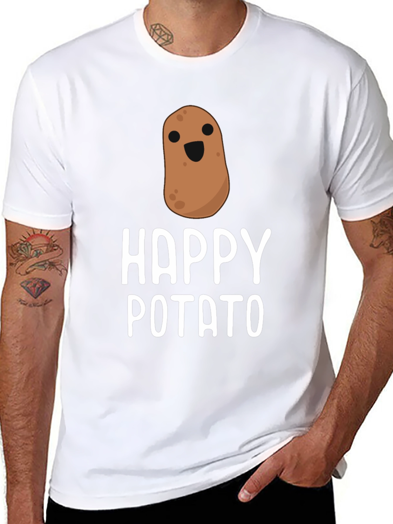 Happy Potato Graphic Tee - Unisex Funny T-Shirt