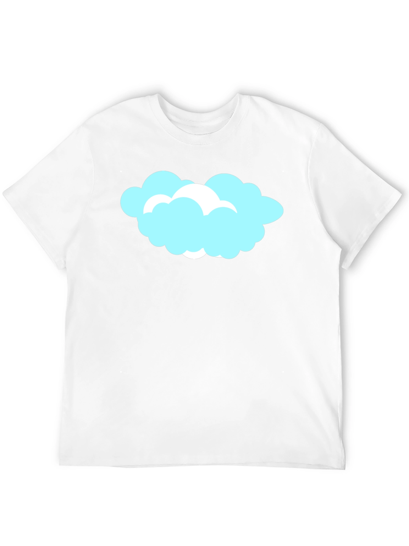 Cloud Graphic Black T-Shirt Soft Cotton Tee