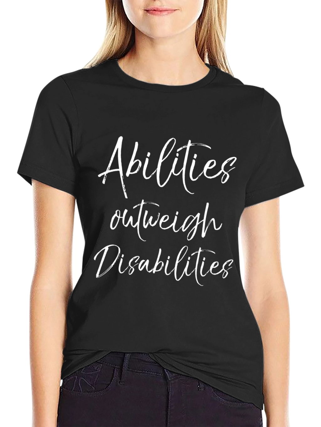 Abilities Outweigh Disabilities Graphic Tee