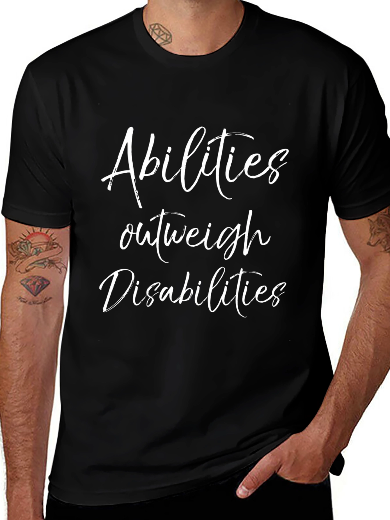 Abilities Outweigh Disabilities Graphic Tee
