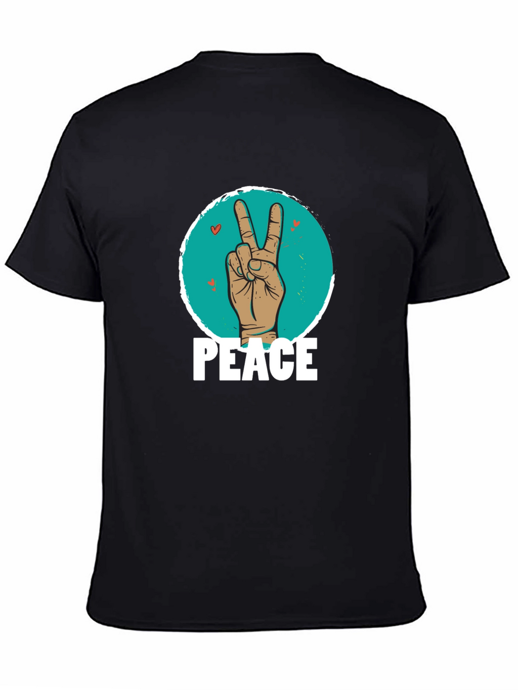 Peace Sign Hand Graphic T-Shirt