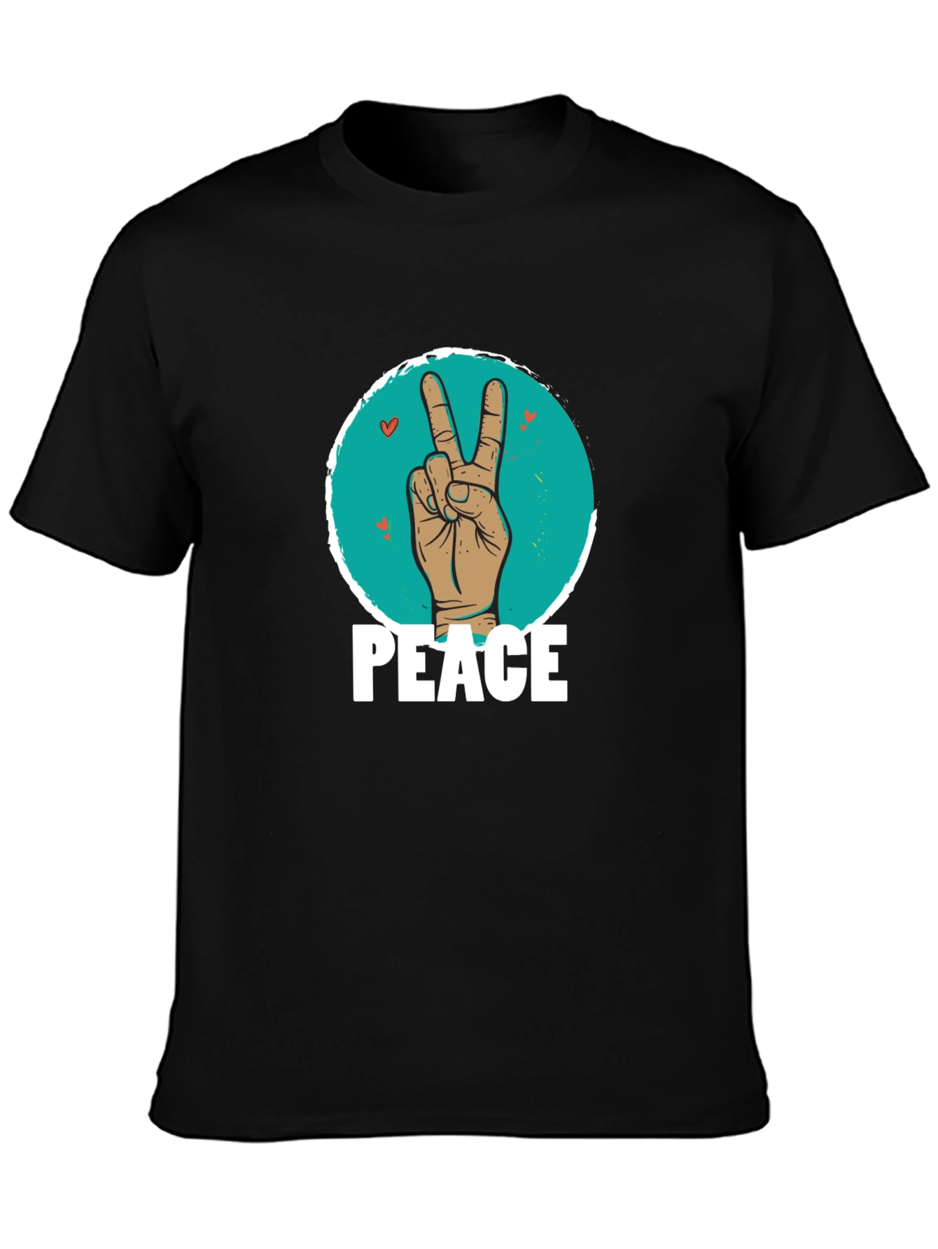 Peace Sign Hand Graphic T-Shirt