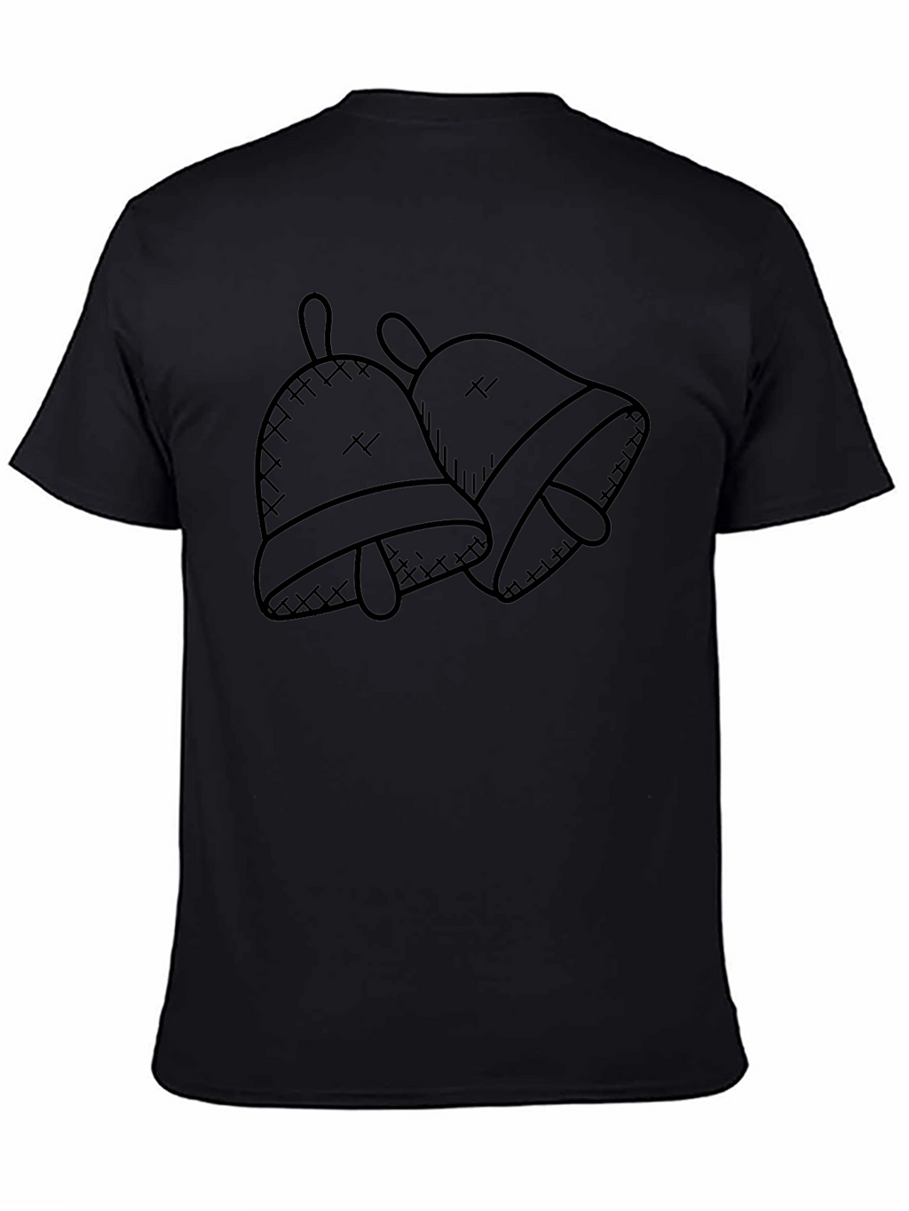 Cartoon Bells Black T-Shirt