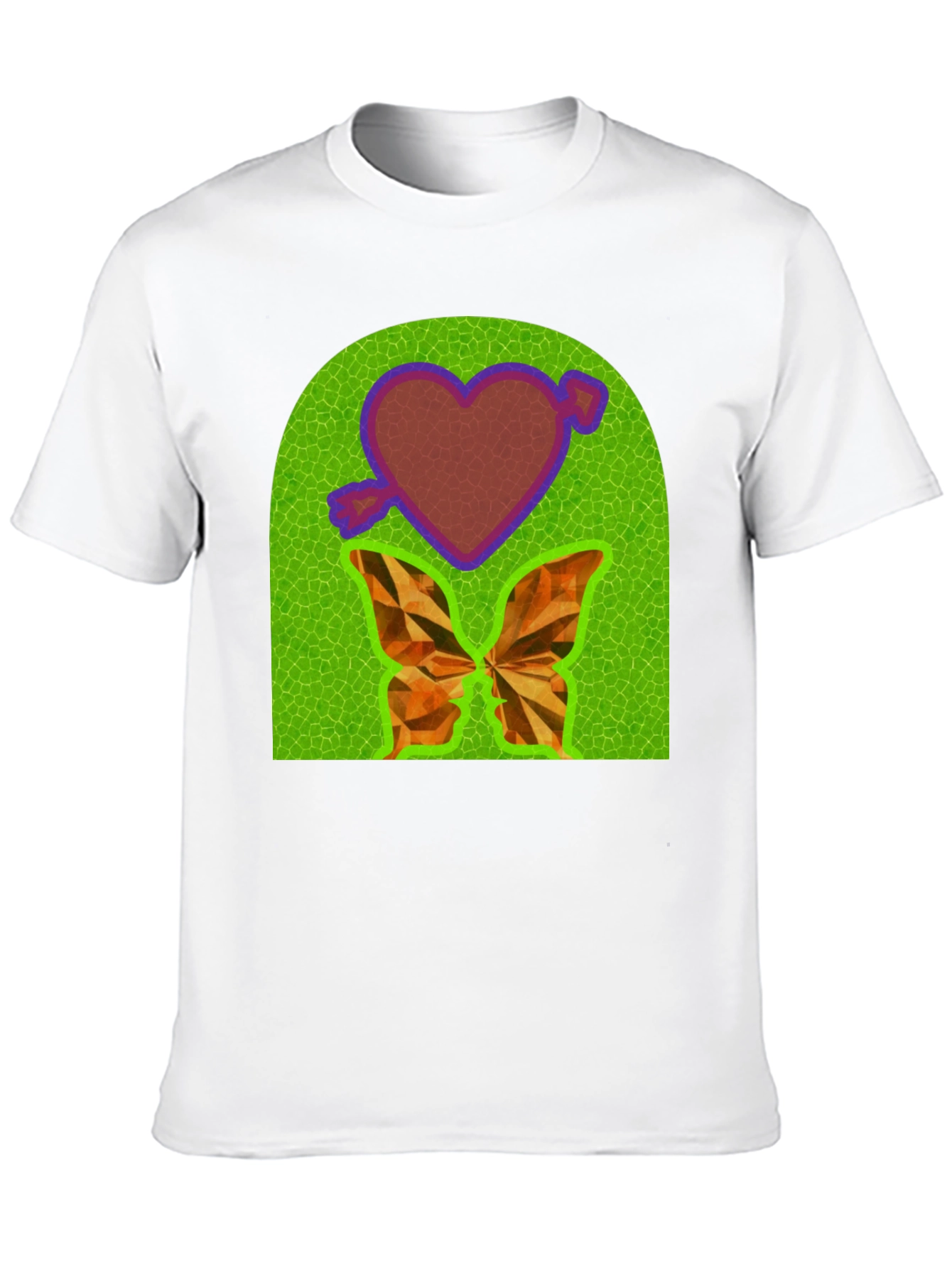Heart & Butterfly Graphic Tee - Unique Design T-Shirt