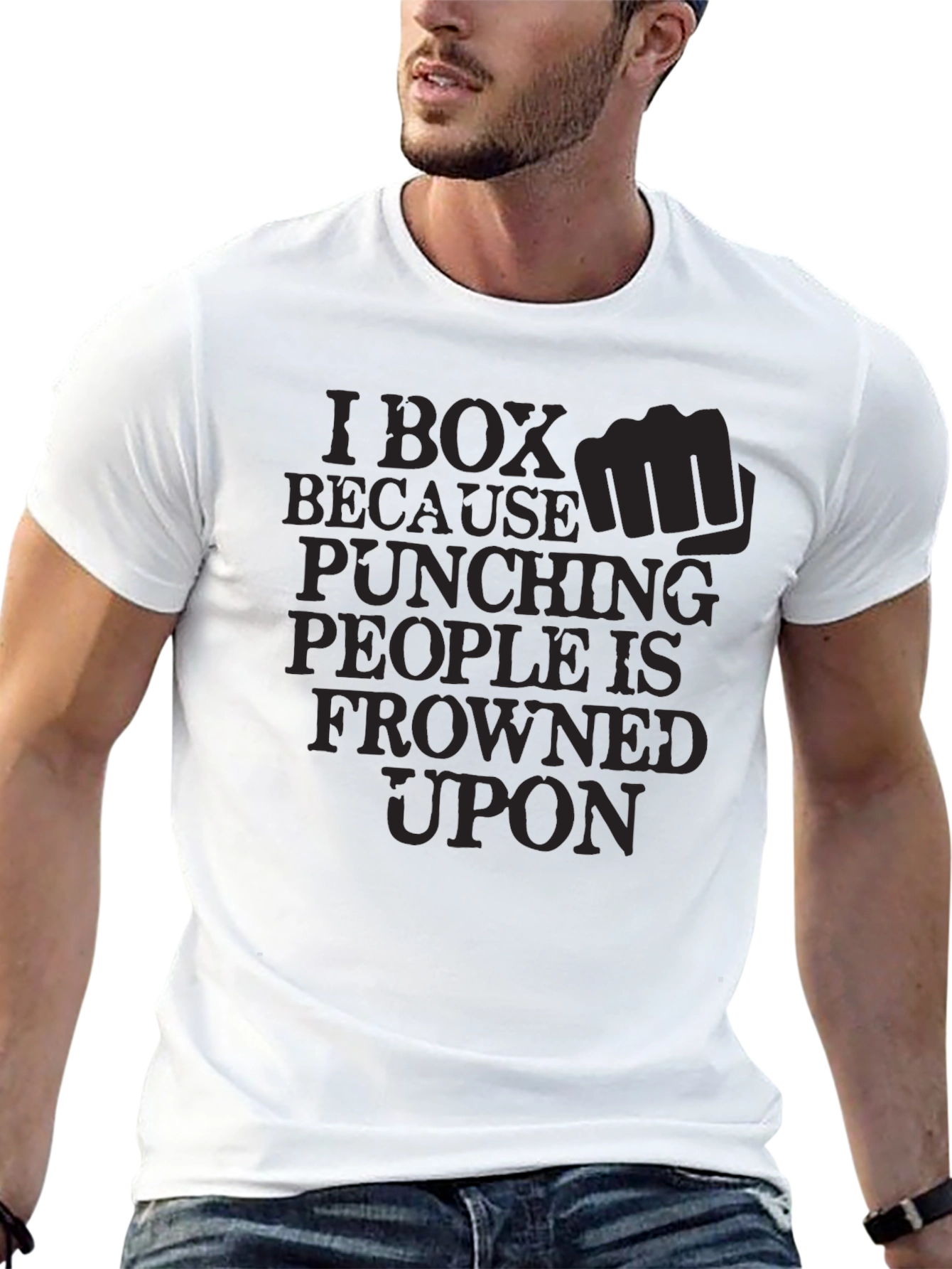 I Box Because Punching People is Frowned Upon T-Shirt