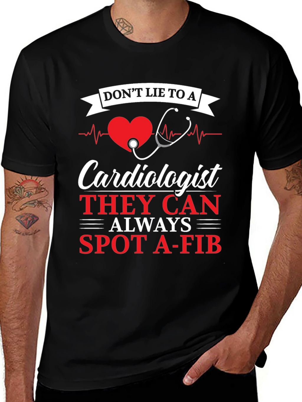 Cardiologist Spot A-Fib Graphic Tee