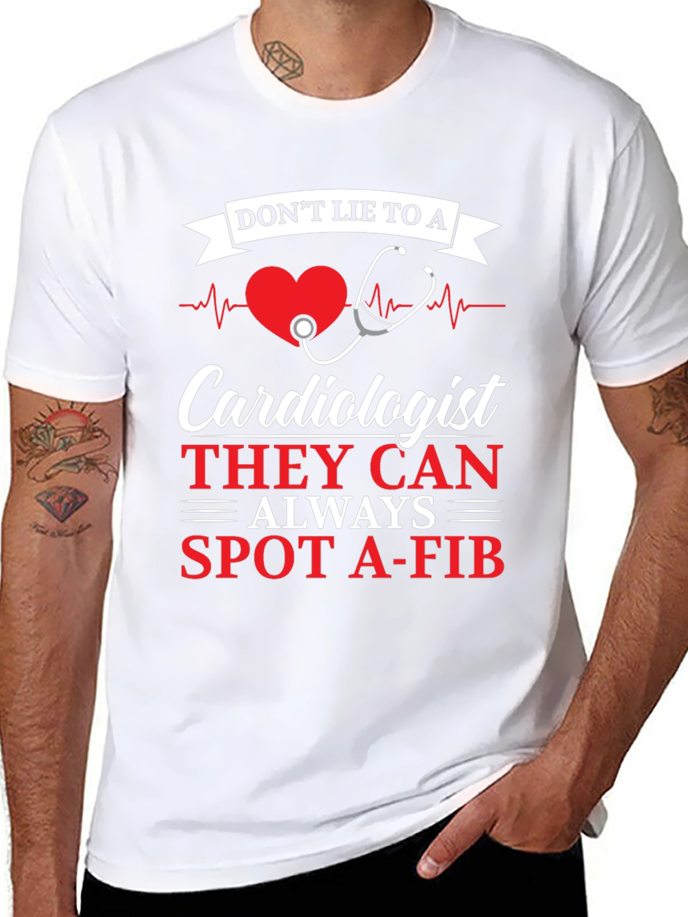 Cardiologist Spot A-Fib Graphic Tee
