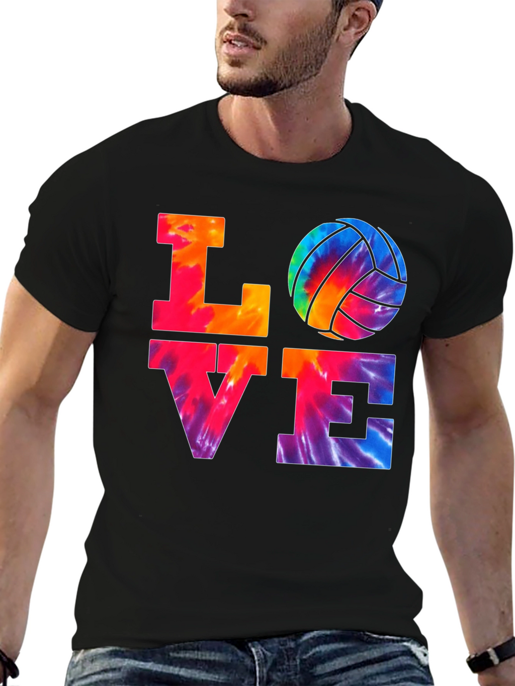 Love Volleyball Tie-Dye T-Shirt