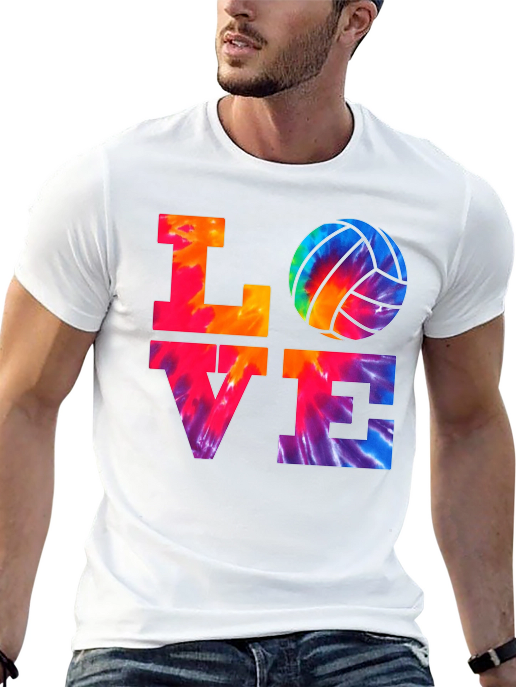 Love Volleyball Tie-Dye T-Shirt
