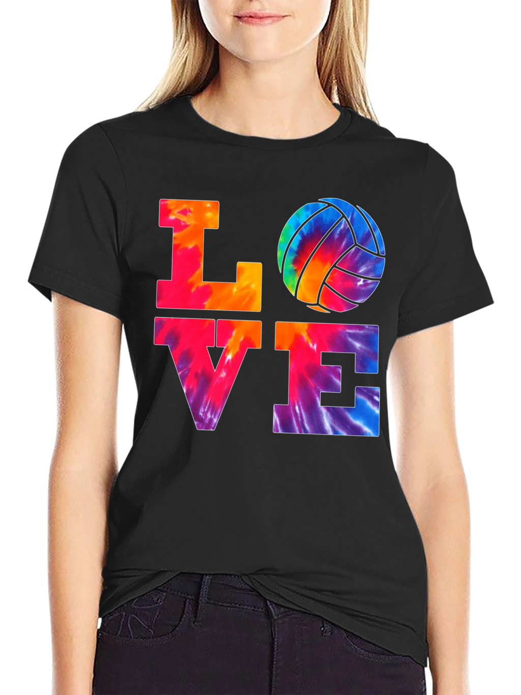 Love Volleyball Tie-Dye T-Shirt