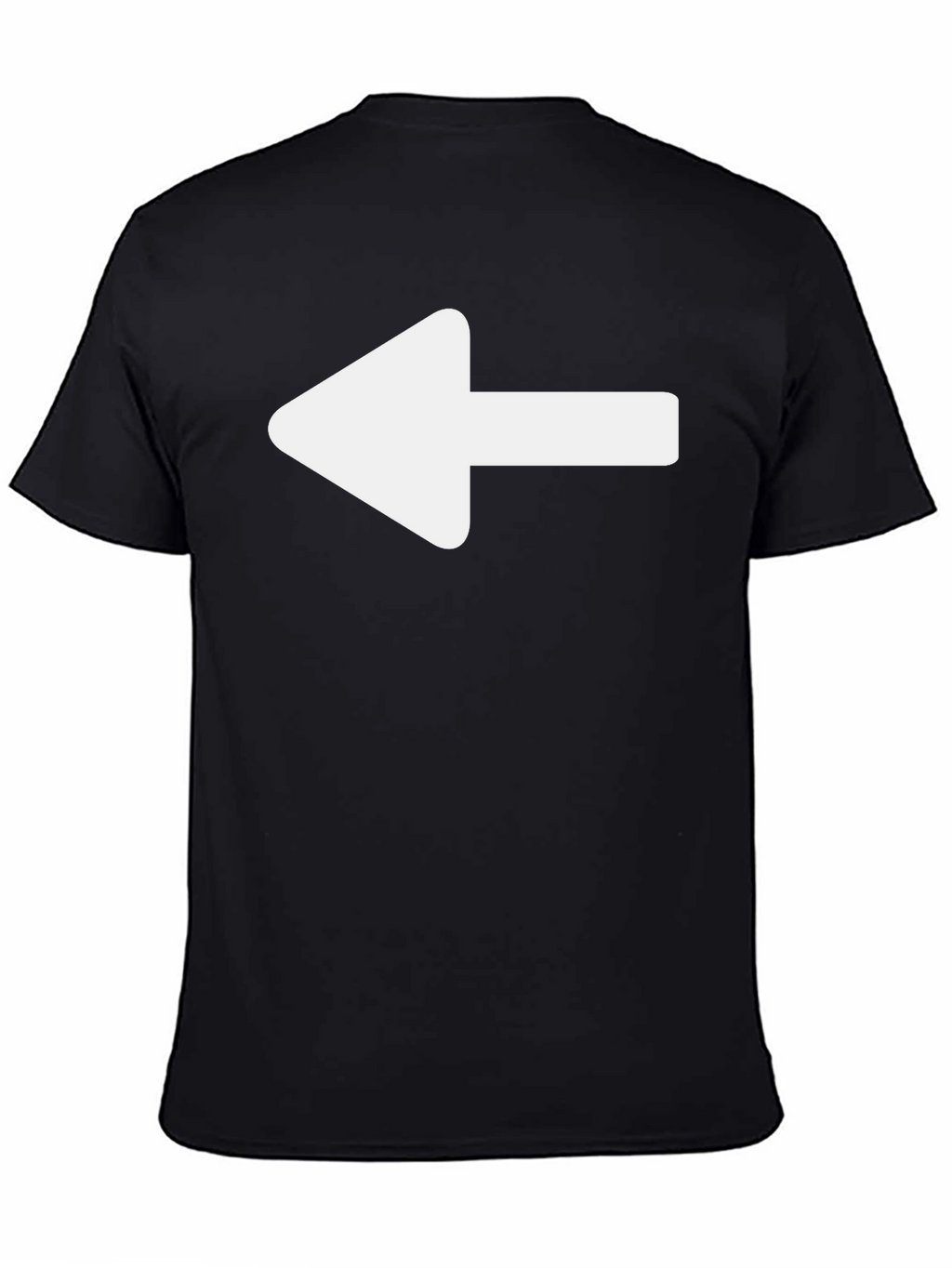 Left Arrow Graphic T-Shirt - Casual Black Tee