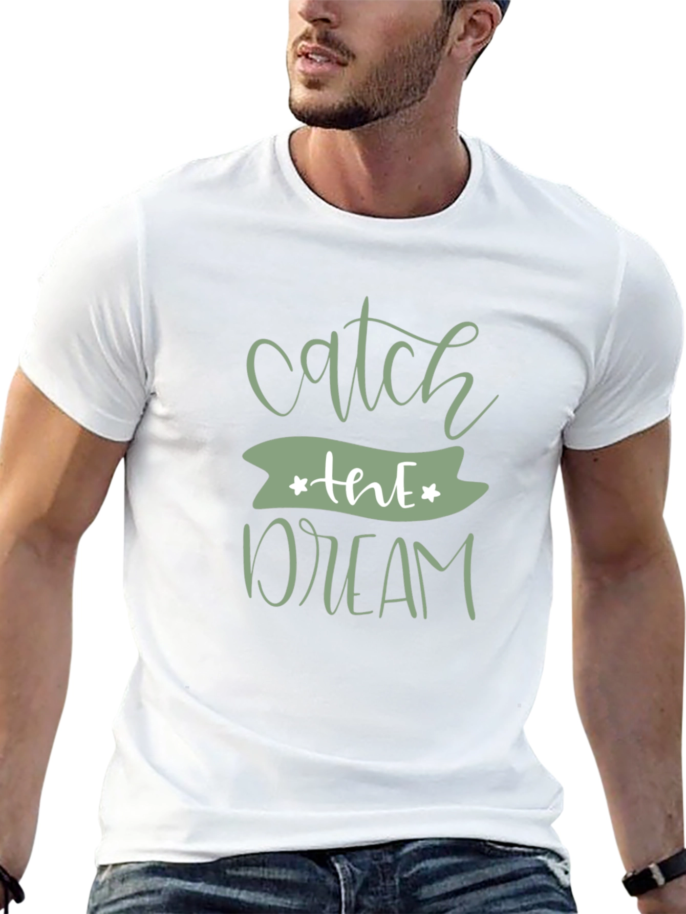 Catch the Dream Graphic Black T-Shirt