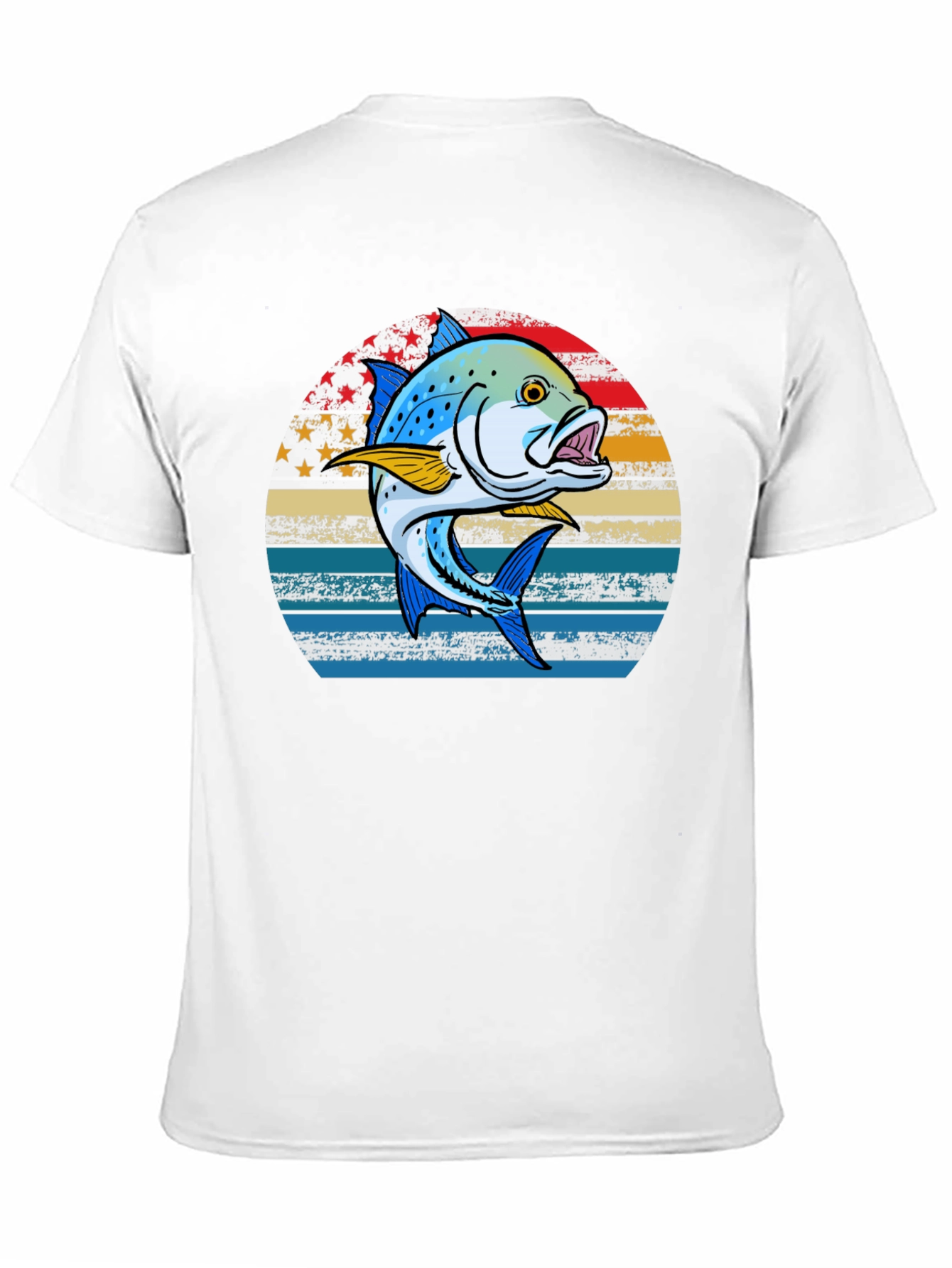 Fishing T-Shirt: Patriotic Fish Graphic Tee