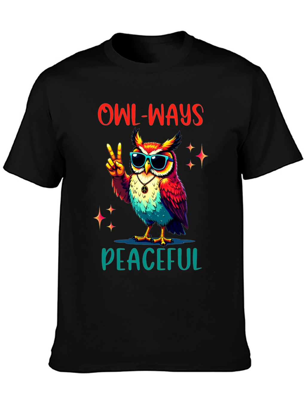 Owl-Ways Peaceful T-Shirt - Peace Love & Owls!
