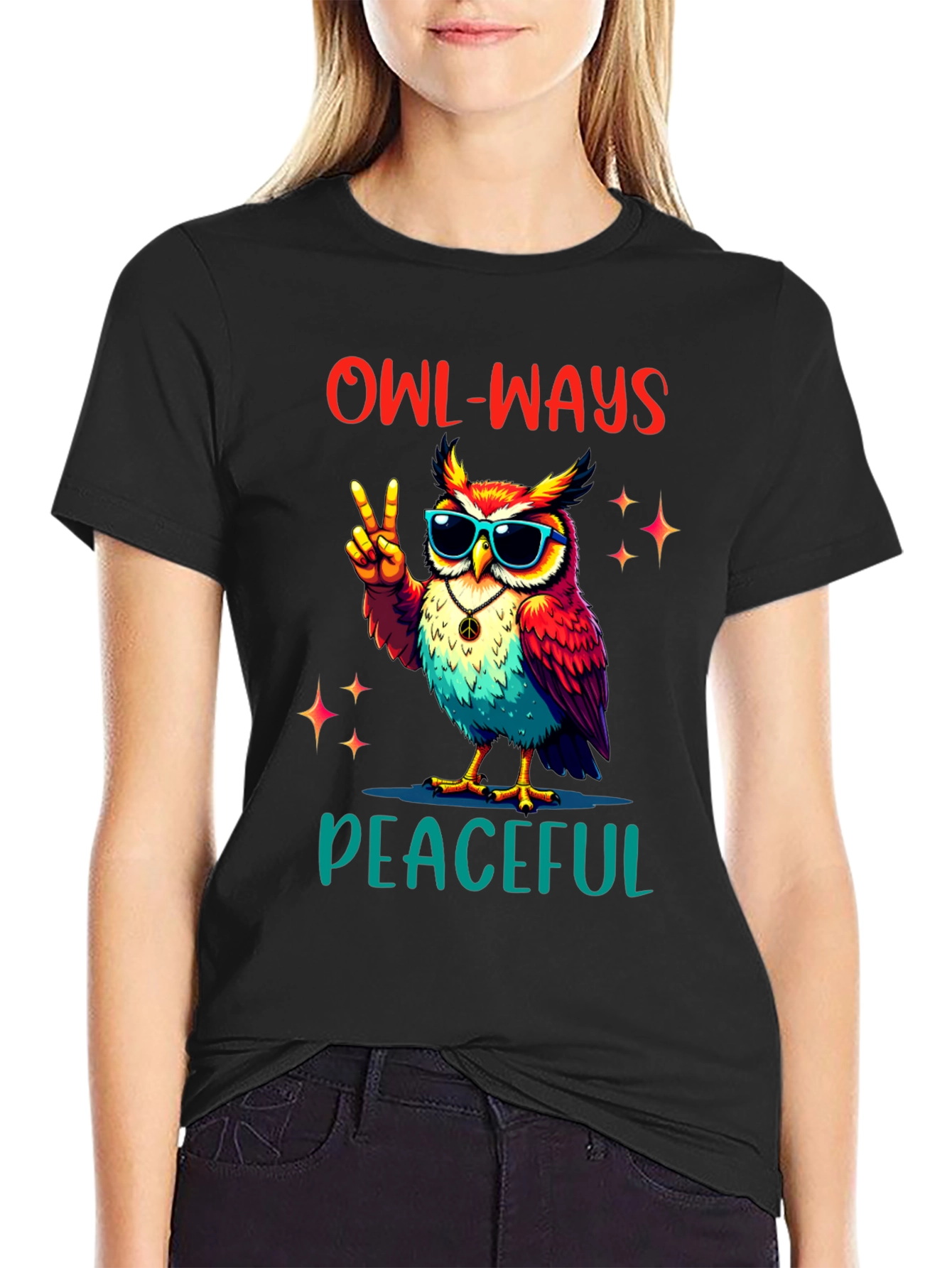Owl-Ways Peaceful T-Shirt - Peace Love & Owls!