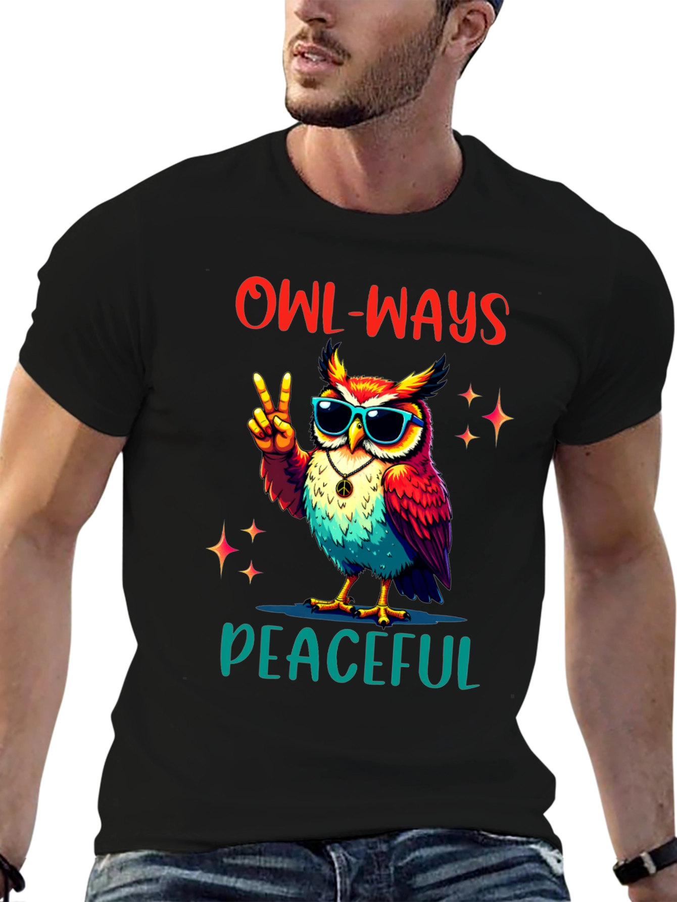 Owl-Ways Peaceful T-Shirt - Peace Love & Owls!