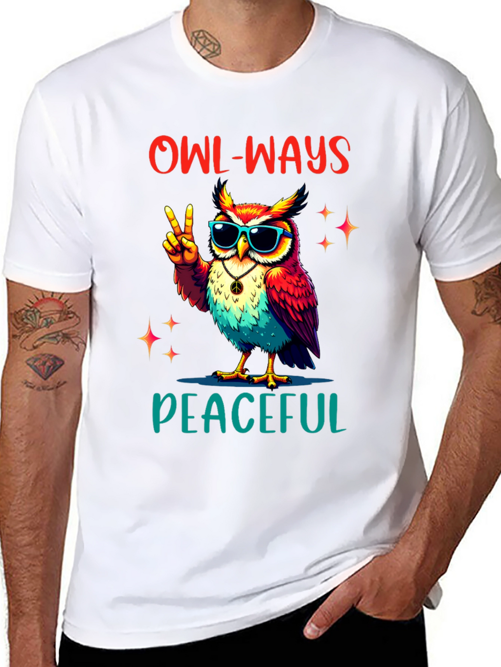 Owl-Ways Peaceful T-Shirt - Peace Love & Owls!