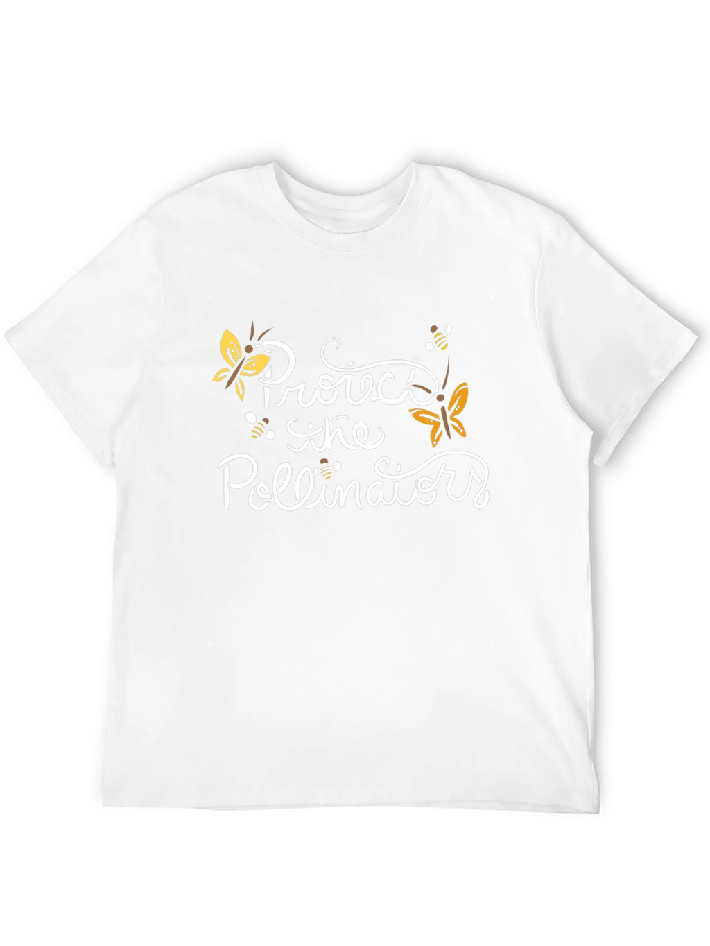 Protect Pollinators Black Graphic T-Shirt