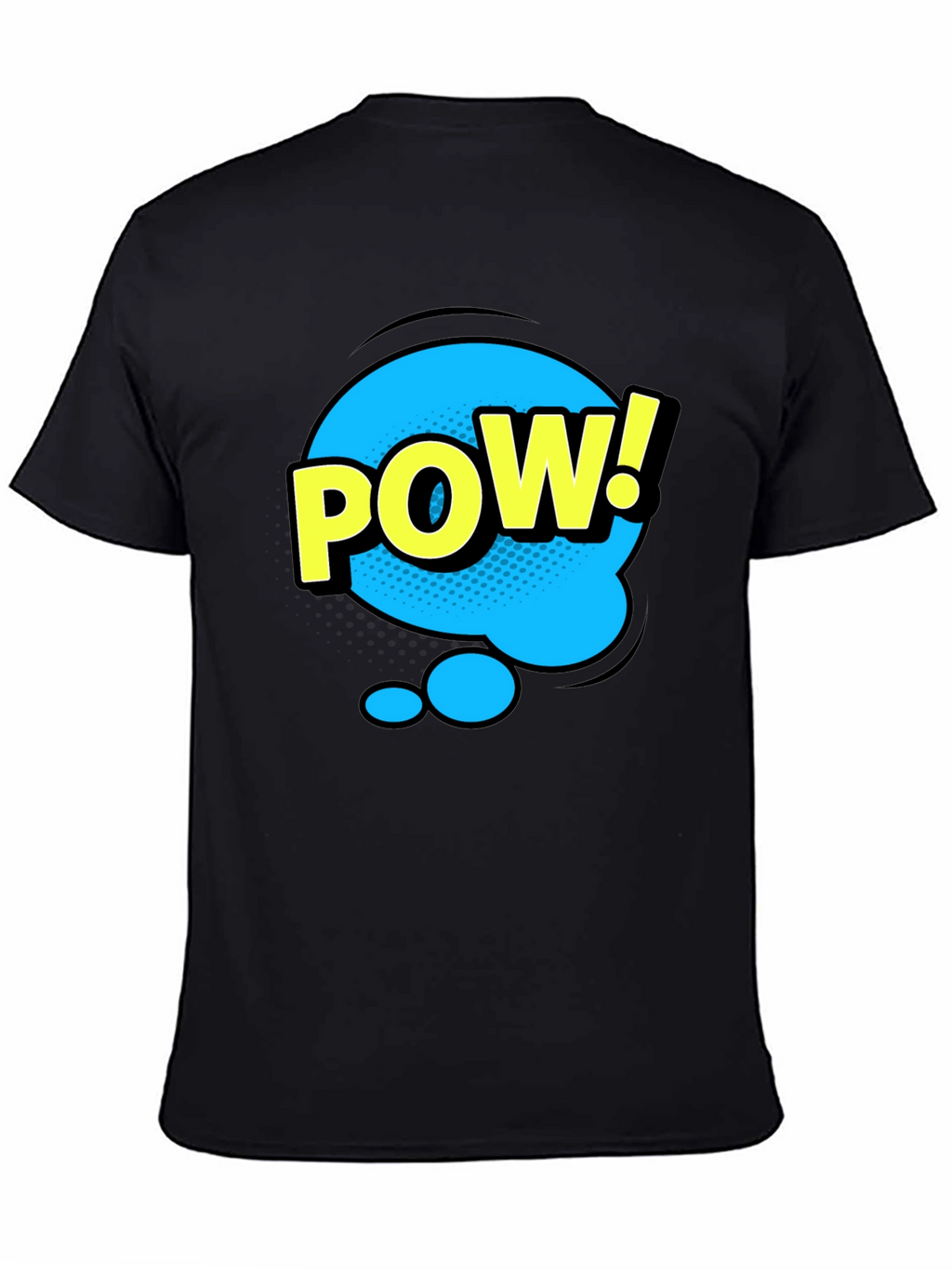 Pow! Graphic Print T-Shirt - Black Comic Style Tee