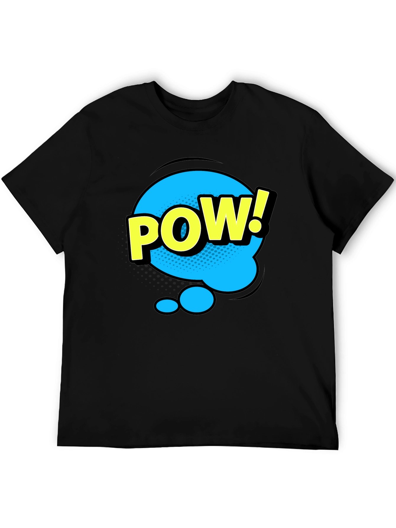 Pow! Graphic Print T-Shirt - Black Comic Style Tee
