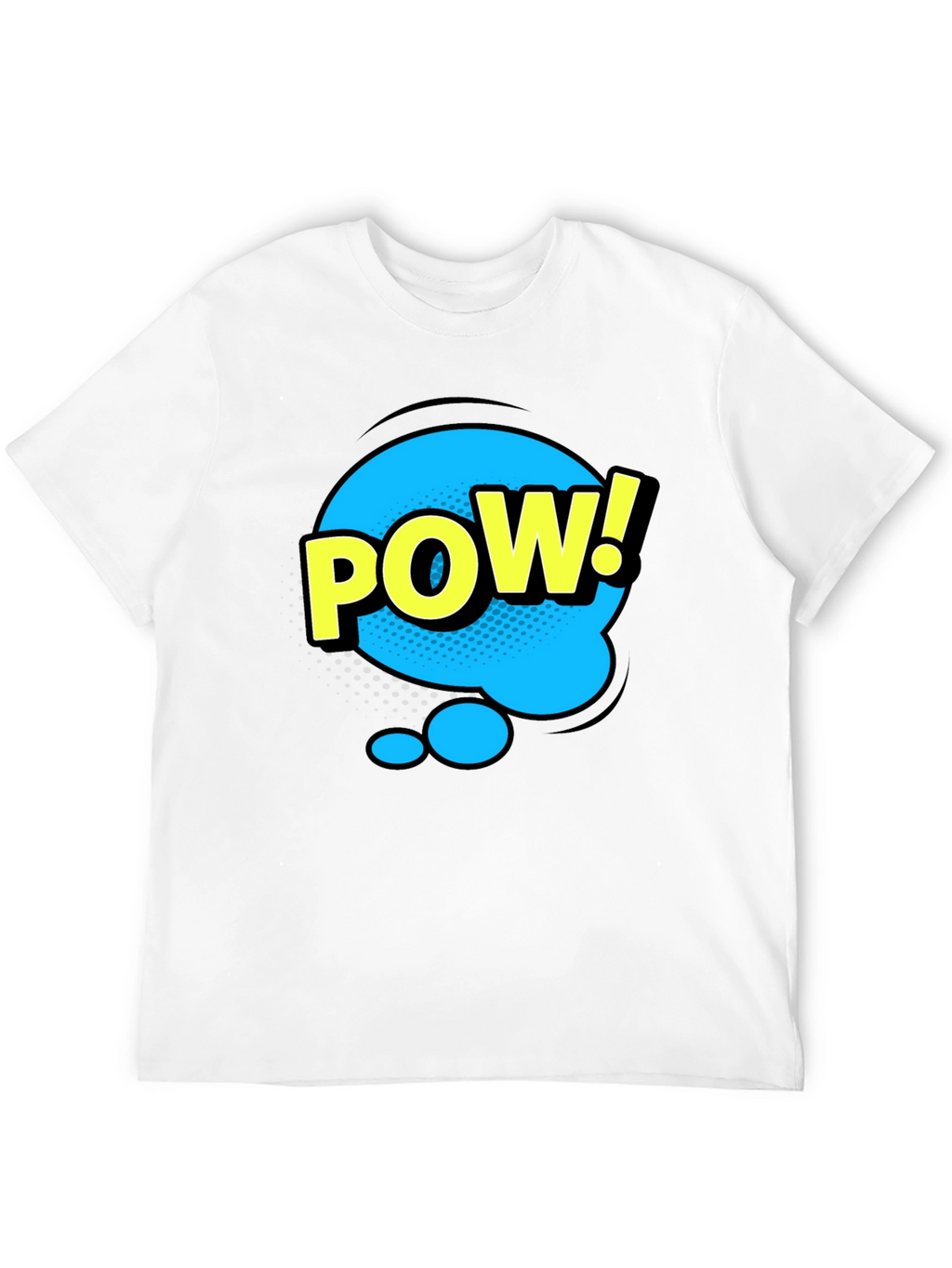 Pow! Graphic Print T-Shirt - Black Comic Style Tee