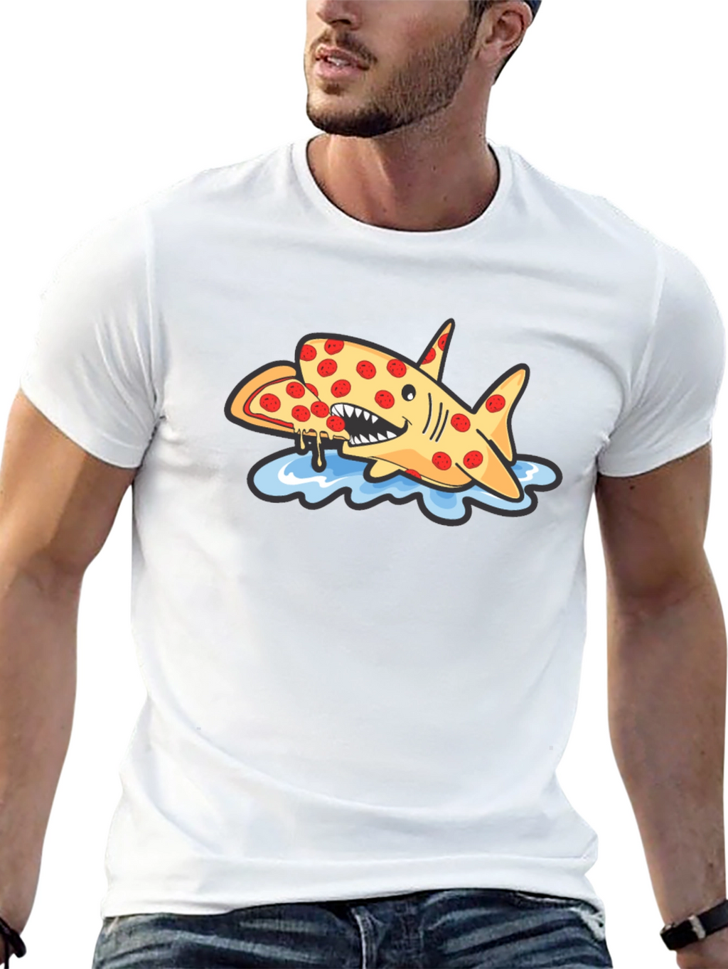 Pizza Shark Graphic Tee - Unique & Fun