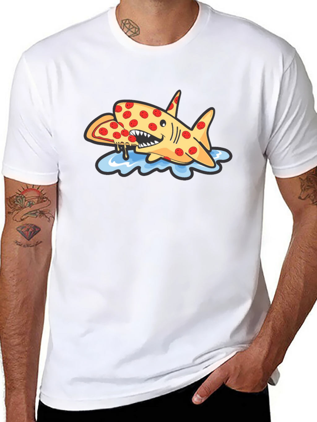 Pizza Shark Graphic Tee - Unique & Fun