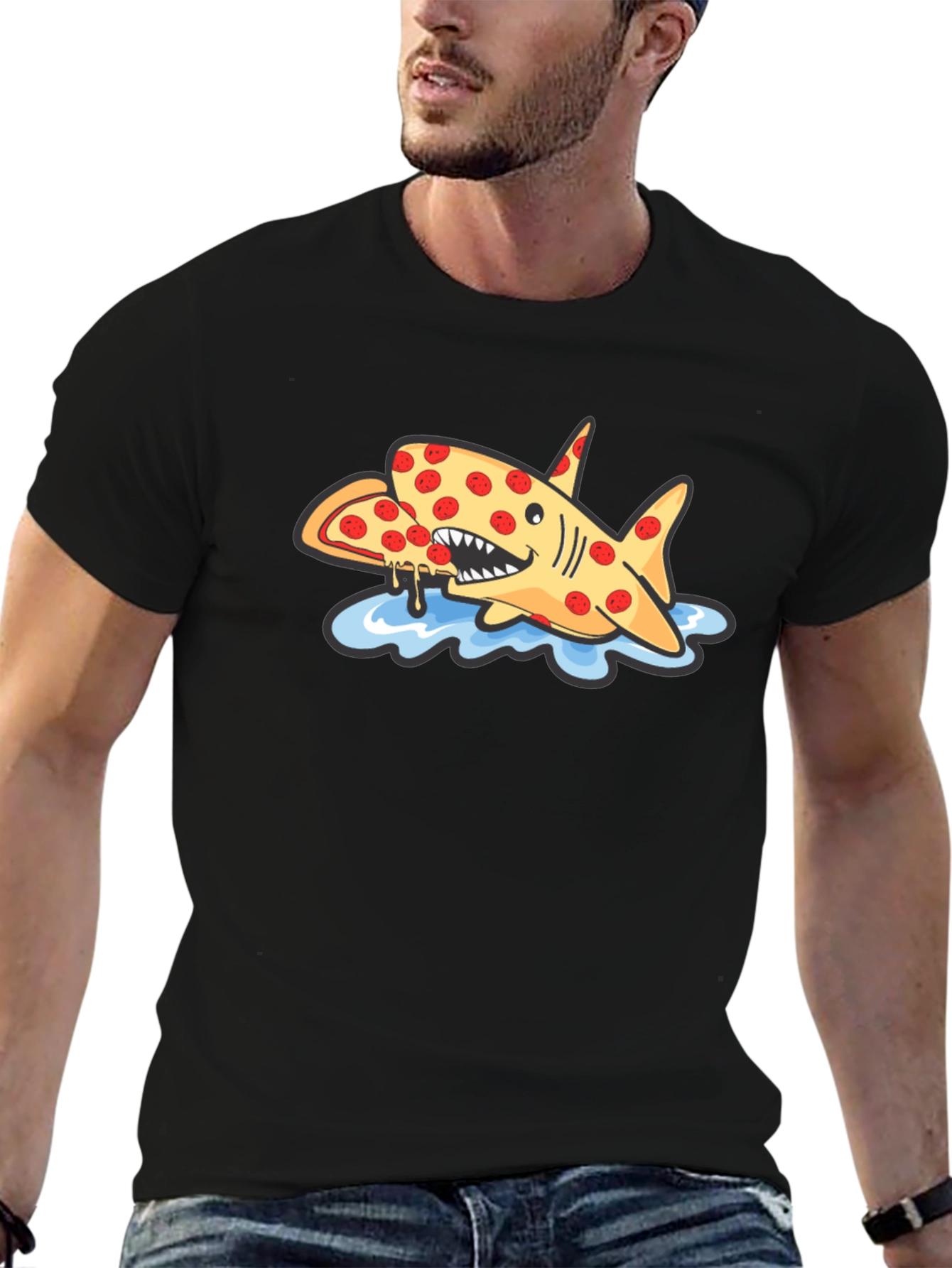 Pizza Shark Graphic Tee - Unique & Fun